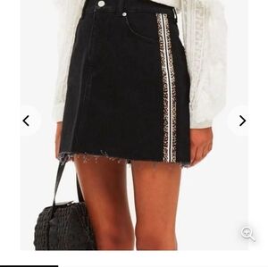 EUC TopShop Moto Size 2 Black Distressed And Frayed Miniskirt